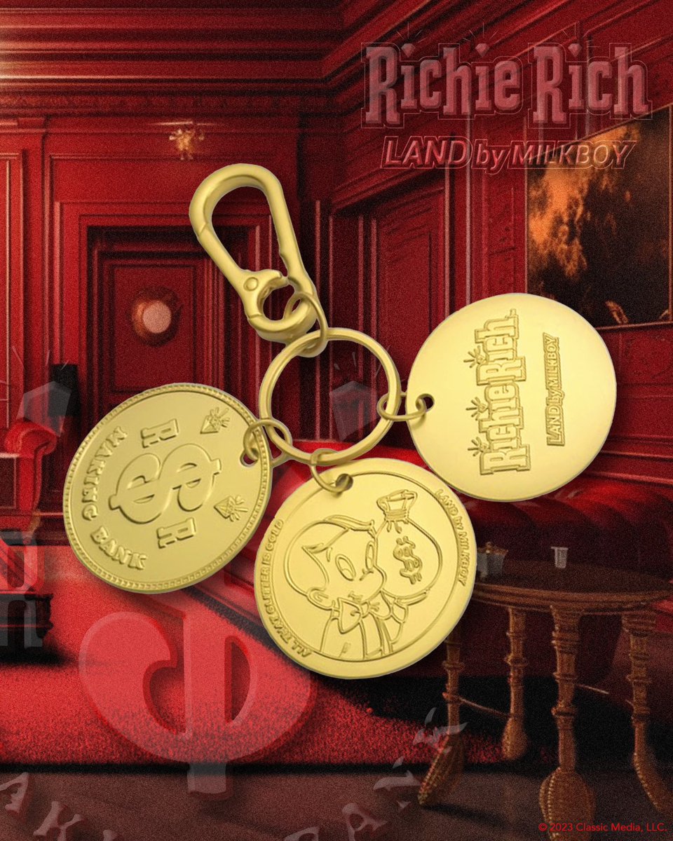 LAND_BY_MILKBOY's tweet photo. LAND by MILKBOY 2023 WINTERコレクション『MONEY WORLD $$』💸💎💸💎💎💎💎💎💸💸
【RR RICH COIN KEY HOLDER 】
¥2,970(tax in)
本日より発売開始‼️
#LANDbyMILKBOY
#RICHIERICH
#MONEYWORLD
#STREETFASHION https://t.co/zJFBWxIqDs