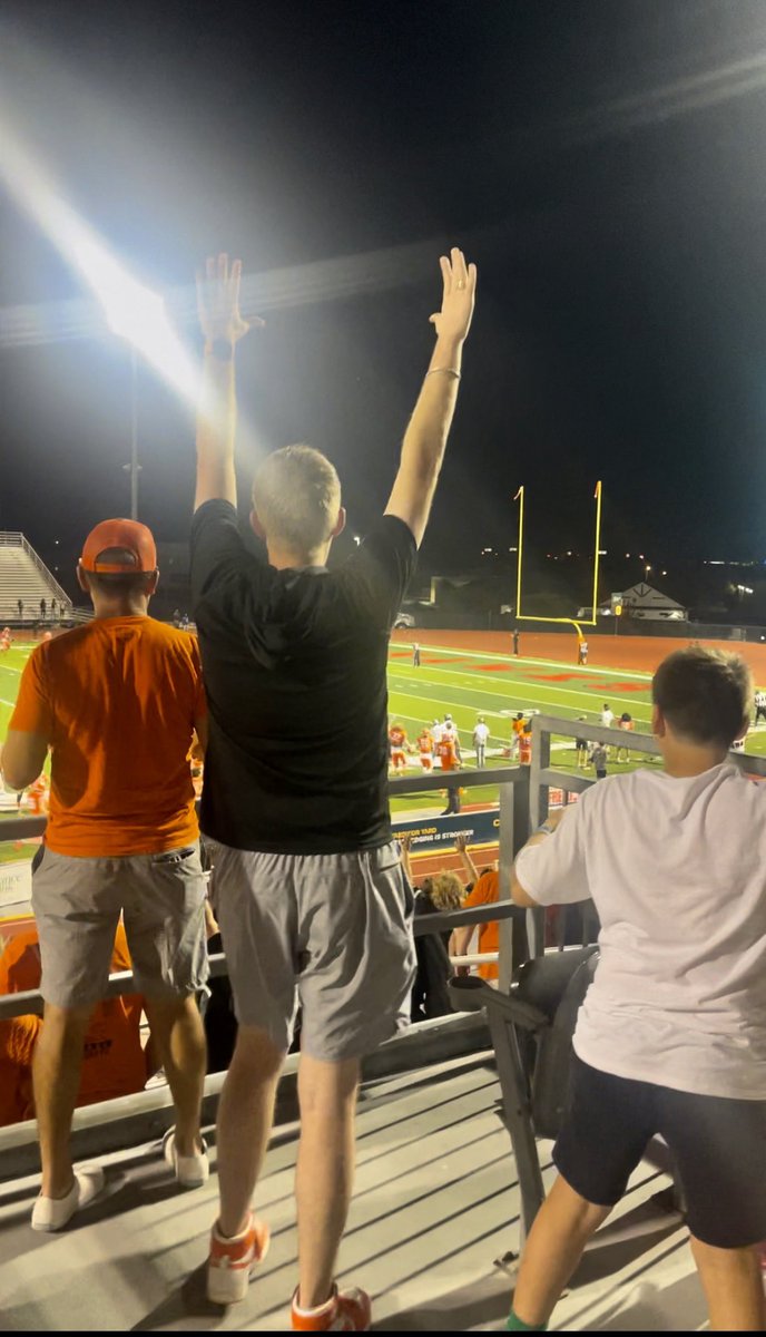 JFND! The love of the orange runs deep with <a href="/tjwimp/">Tyler Wimpee</a> 🧡🏈 No better way to spend a Friday night than watching <a href="/rockwallschools/">Rockwall ISD</a> Football get the W 🎉