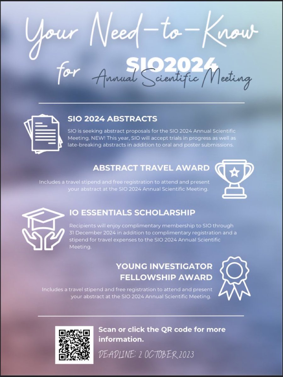 Deadline extended to Oct. 9!!!!! Society to Interventional Oncology inviting young faculty, residents and students to apply….!!!!