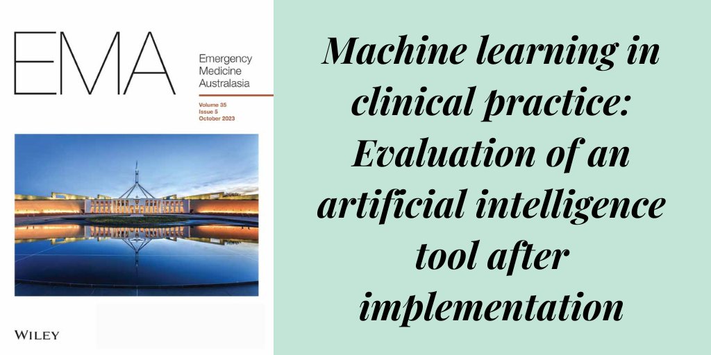 EMAJournal's tweet photo. The accuracy of a novel #ArtificialIntelligence algorithm designed to predict admission based on a triage note

https://t.co/dhjaXUKf7X

#OpenAccess

@bbergs57
@WileyHealth @acemonline https://t.co/spPagaw0Gn
