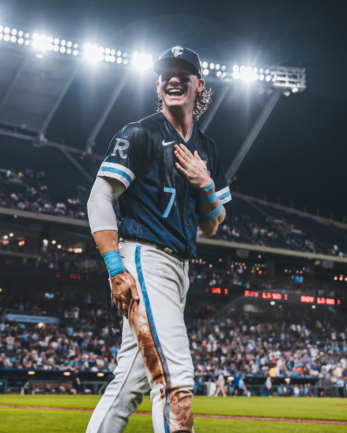 Bobby Witt Jr. is one of five players in Major League history to record a combination of 30 homers and 49 steals in a season, joining Eric Davis (1987), Barry Bonds (1990), Mike Trout (2012), and Ronald Acuña Jr. (2023).

He's the seventh player to record a 30/30 season in his