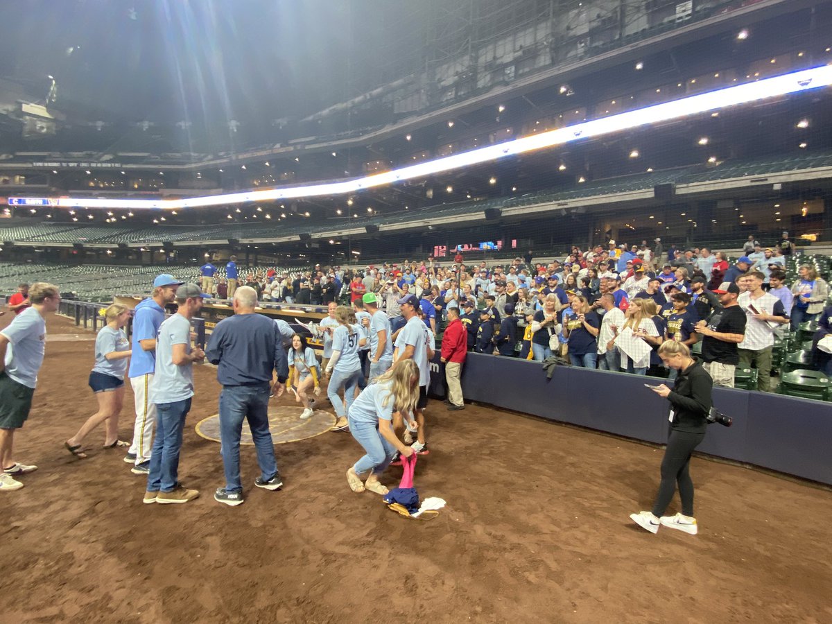 CyrtHogg's tweet image. The game has been over for 25 minutes now and there’s still entire sections of people here to see Caleb Boushley.