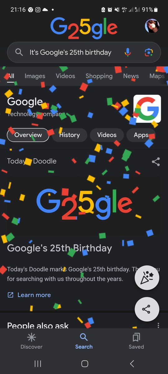 Marko951029's tweet photo. Happy birthday @Google https://t.co/9rfdHw3YC2