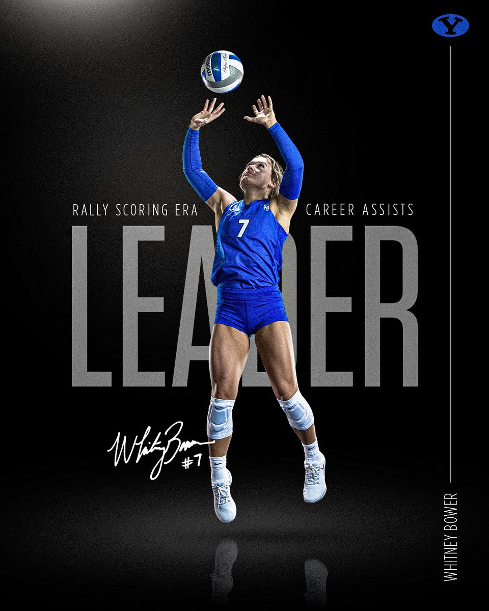BYUwvolleyball's tweet photo. 𝑾𝑯𝑰𝑻𝑵𝑬𝒀 𝑩𝑶𝑾𝑬𝑹 𝑩𝑬𝑪𝑶𝑴𝑬𝑺 𝑻𝑯𝑬 𝑩𝒀𝑼 𝑹𝑨𝑳𝑳𝒀 𝑺𝑪𝑶𝑹𝑰𝑵𝑮 𝑬𝑹𝑨 𝑨𝑺𝑺𝑰𝑺𝑻 𝑳𝑬𝑨𝑫𝑬𝑹 𝑾𝑰𝑻𝑯 𝟒𝟎𝟕𝟔 𝑨𝑺𝑺𝑰𝑺𝑻𝑺 &amp; 𝑪𝑶𝑼𝑵𝑻𝑰𝑵𝑮🏐💙 https://t.co/B3IZpWov7Z