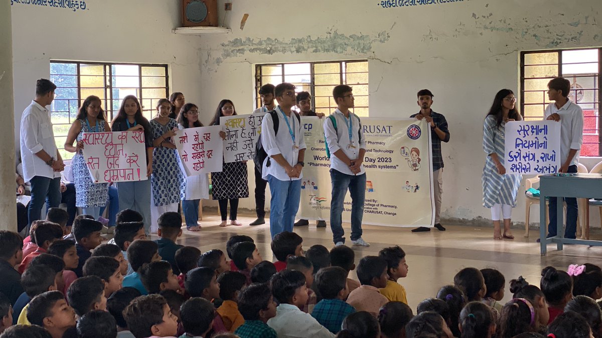RpcpCharusat's tweet photo. WORLD PHARMACIST DAY CELEBRATION 2023 @  RAMANBHAI PATEL COLLEGE OF PHARMACY, CHARUSAT @thecharusat https://t.co/w8OmfLDs4M
