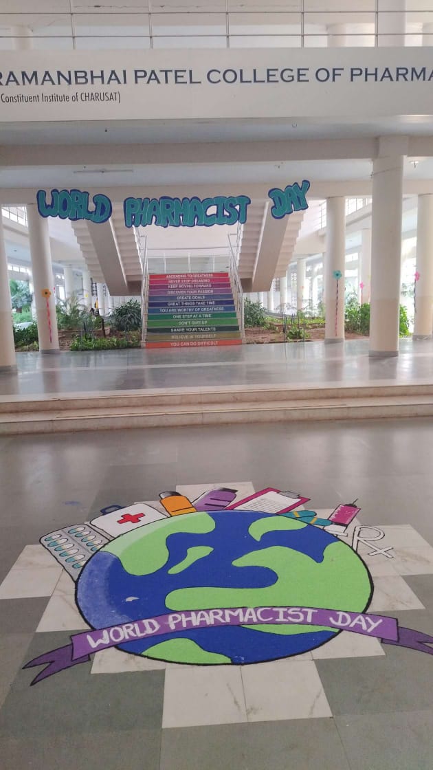 RpcpCharusat's tweet photo. WORLD PHARMACIST DAY CELEBRATION 2023 @  RAMANBHAI PATEL COLLEGE OF PHARMACY, CHARUSAT @thecharusat https://t.co/w8OmfLDs4M