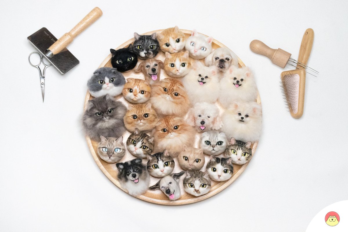 memwa_handmade's tweet image. น้องๆทุกชีวิตล้วนมีความแตกต่างกัน ในถาดวงกลมเล็กๆนี้แสดงให้เห็นถึงความหลากหลายของชีวิตและความสวยงาม ❤️❤️❤️

.
#Memwa #เราใส่ใจทุกขั้นตอน
#minicat #minidog #handmade #needlefelting #needlework #needlefelted #needlefelt #woolart #woolfelted #woolfelting #cat #catart #catface #dog