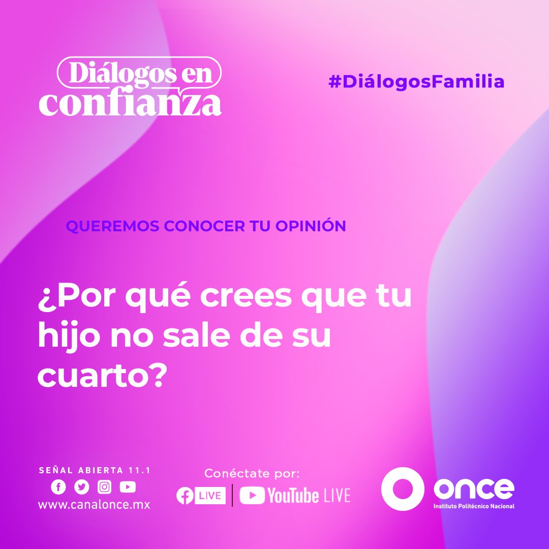 DialogosCanal11's tweet image. Alguna vez te has cuestionado…😕

¿Por qué crees que tu #hijo no sale de su #cuarto? 👦🚪

¡Queremos leerte!

#DiálogosFamilia