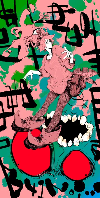 昨日のやつで練習した。1回寝てまた描く 