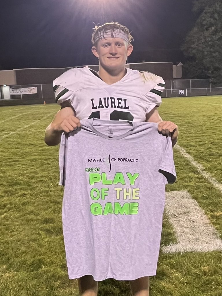 Tough night for the Spartans on the road, but gutty performances. Jackson Sauders with the 40 yard TD pass for the Play of the Game, and Ben Hennon with another century club performance and a TD run.