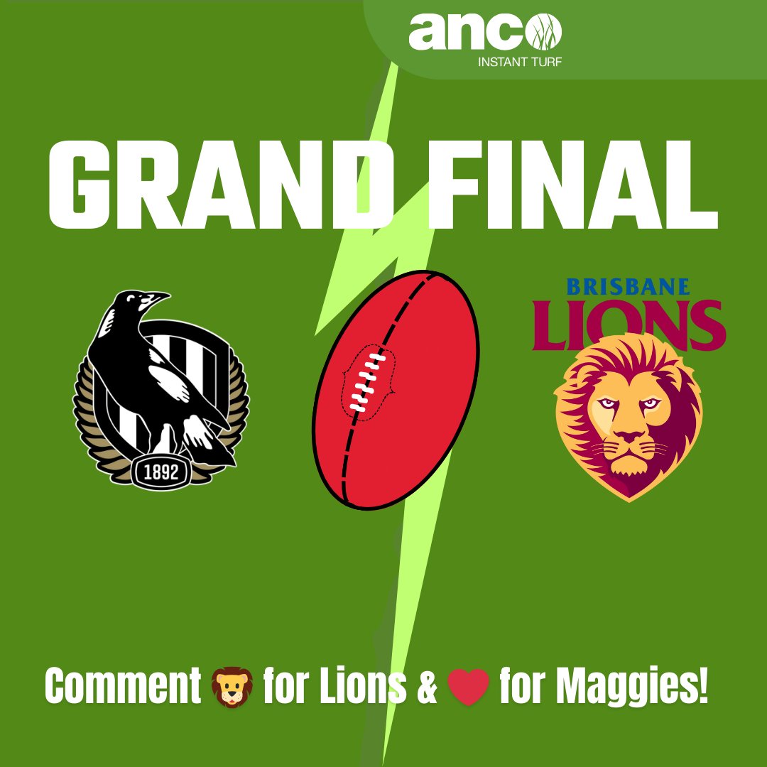 Ancoinstantturf's tweet photo. Today's a BIG day for many aussies - including all of us here at Anco - just look at that oval, what a vibrant green! Our boys no doubt will be making us proud on that turf today!

We hope you've got your Grand Final BBQs going, are enjoying a few cold ones, and are getting r ... https://t.co/IK6nL0pcDG