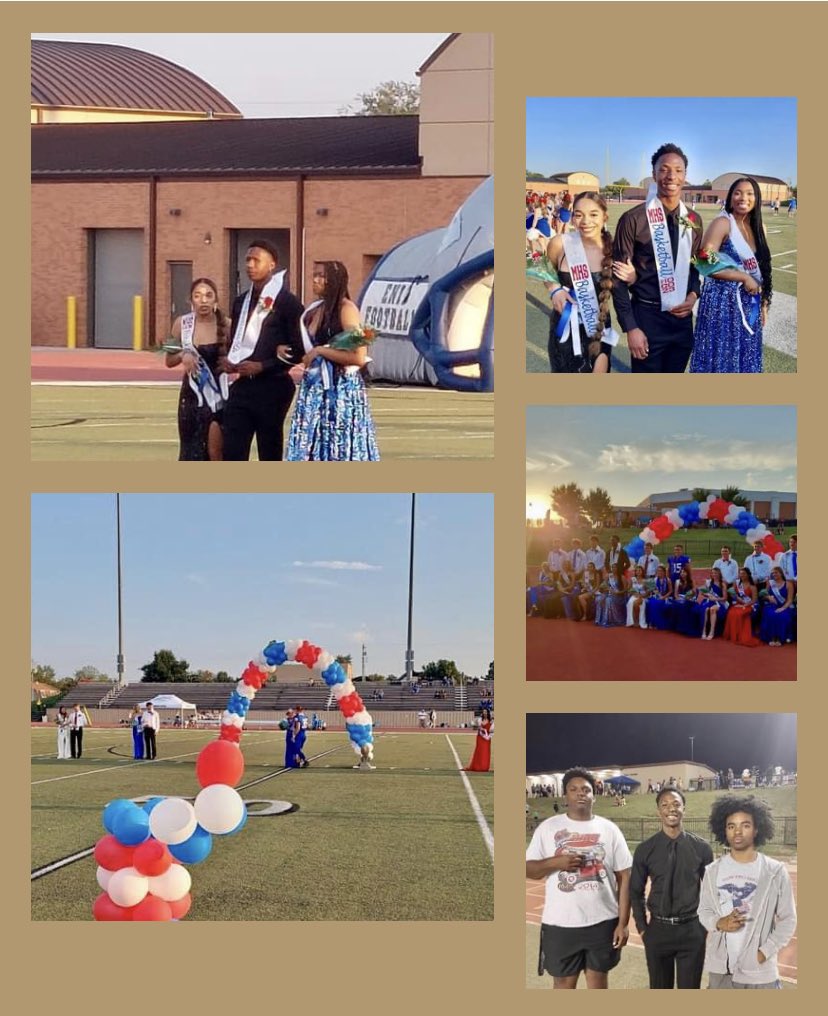 Homcomimg 2023! TT, Darian and Artina representing girls &amp; boys hoops and volleyball. Looking good Lions!!!!
