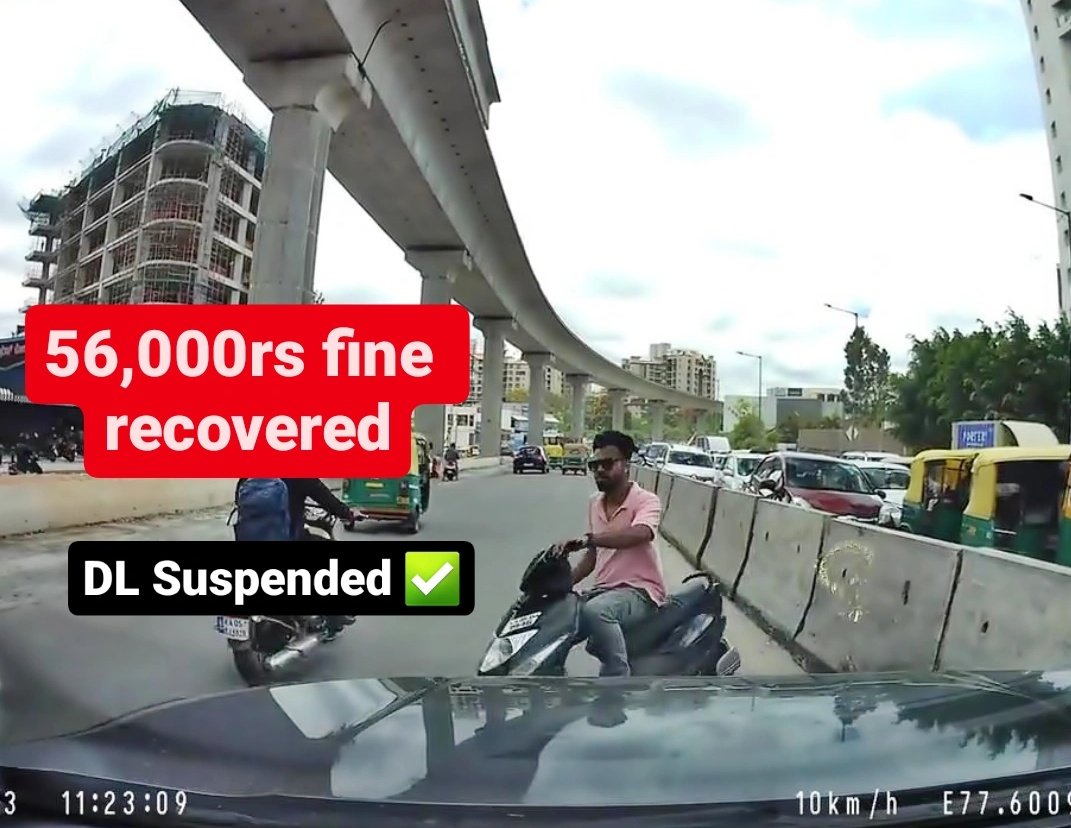 New Video 📢 Dashcam Helps Police Track Down Offenders Heavy Penalty
Video Link ---> youtu.be/3S9JjhygjDE?si…
Subscribe ▶️ my YouTube channel ---> youtube.com/BadDriversofBa… 
#RoadSafety #Bangalore #bangaloretraffic #BangaloreRoads #BangaloreTraffic