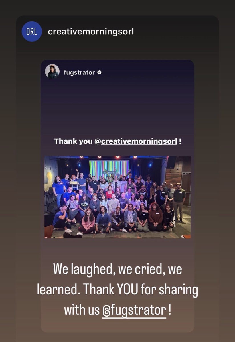 Fugstrator's tweet image. The greatest compliment I can possibly get, thank you @CM_Orlando 🙏