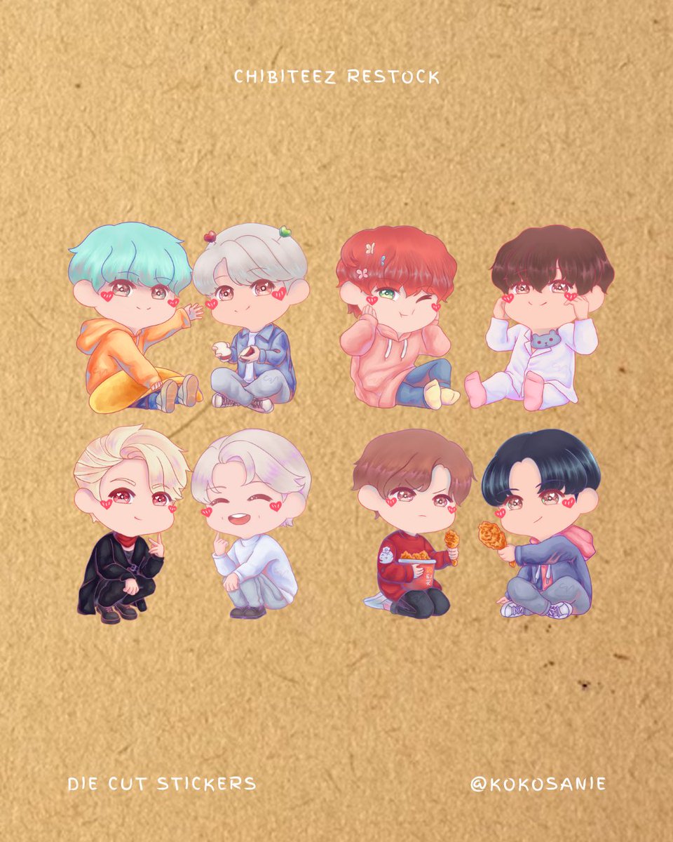 kokosanie's tweet photo. We've IVE — our newest die cut girl group is IVE KITSCH 💖 We also restocked our Chibiteez stickers; now in holo finish!

#daebak #daebak2023 #daebakph #IVE #ATEEZ https://t.co/C8cNENDhyG