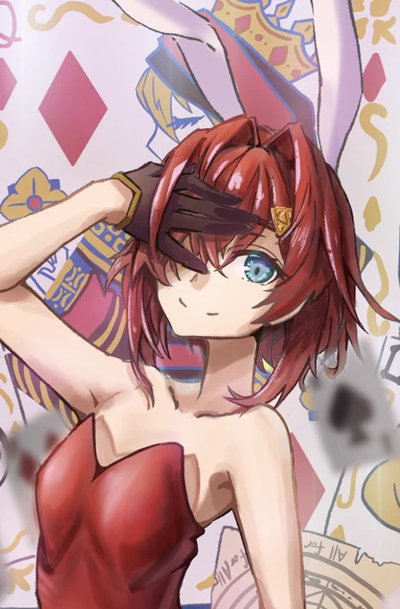 お待たせ待った?ひと月寝かせたバニーアンジュさん。 #絵ンジュ 