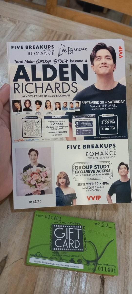 caseycstneda's tweet photo. See you @aldenrichards02 
#FiveBreakUpsAndARomance https://t.co/8JX4oHCVbw