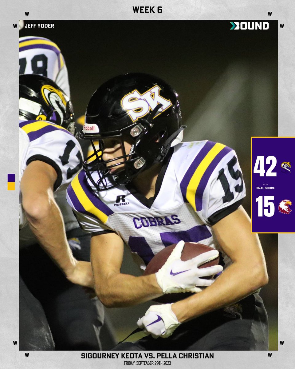 WHEN COBRAS STRIKE!

Sigourney Keota runs with purpose in a massive win over Pella Christian!

📸 Jeff Yoder

#iahsfb #ihsaa