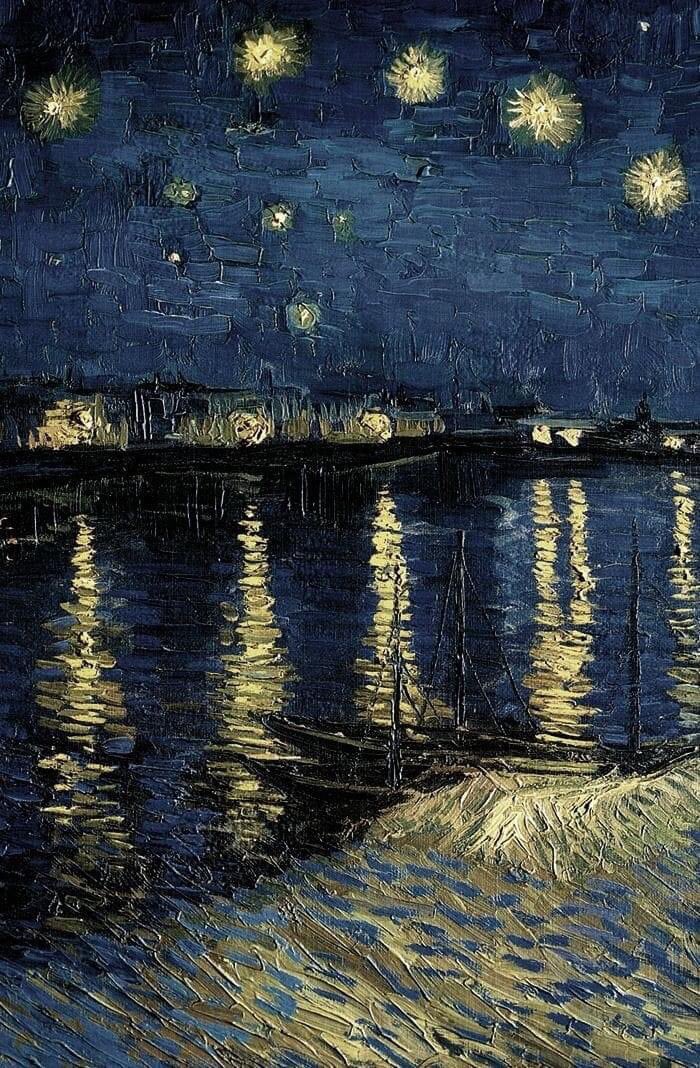 Arteymas_'s tweet image. Noche estrellada sobre el Ródano, 1888, Vincent van Gogh.