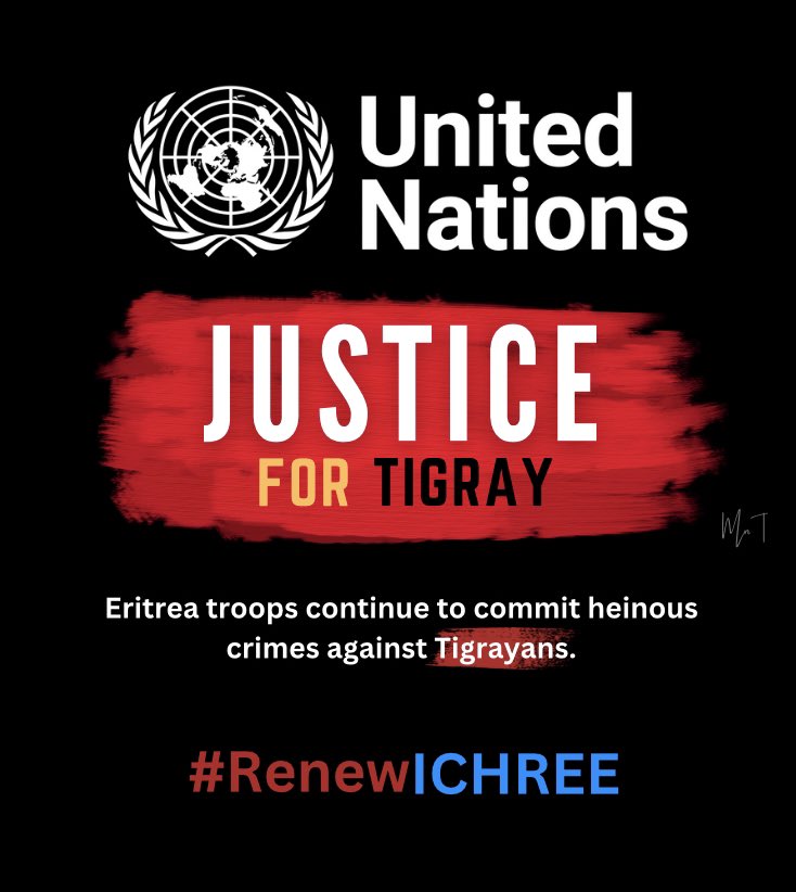 THsftu's tweet photo. Renewing thé ICHREE gives hope to the victims of the ongoing human rights violations in 🇪🇹 #Tigray  that all those suspected of criminal responsibility are being watched to ensure justice .

#RenewICHREE #Justice4Tigray 
@UN_HRC @hrw @UnKenya @EU_UNGeneva  @USAmbUN @hyabey12 https://t.co/ohpMbS2W8c