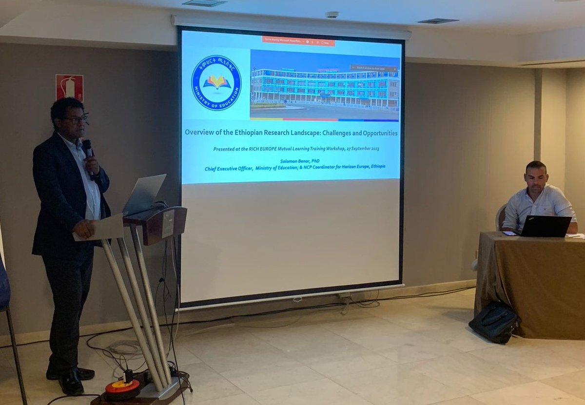 SolomonBenor's tweet photo. Horizon Europe training workshop offered to NCPs in the beautiful Canary Islands. It was organized by the RICH Europe and the European Commission. 
The event was a good opportunity to present status of the Ethiopian research landscape, and learn experiences from different NCPs. https://t.co/w8mq06H96O