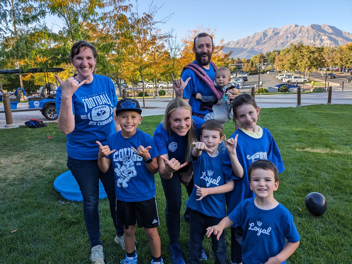Quiott's tweet photo. Headed to the @BYUfootball vs Cincinnati game we happen to run into @CoachAWhiting! Amazing! https://t.co/yXmT5NJl03