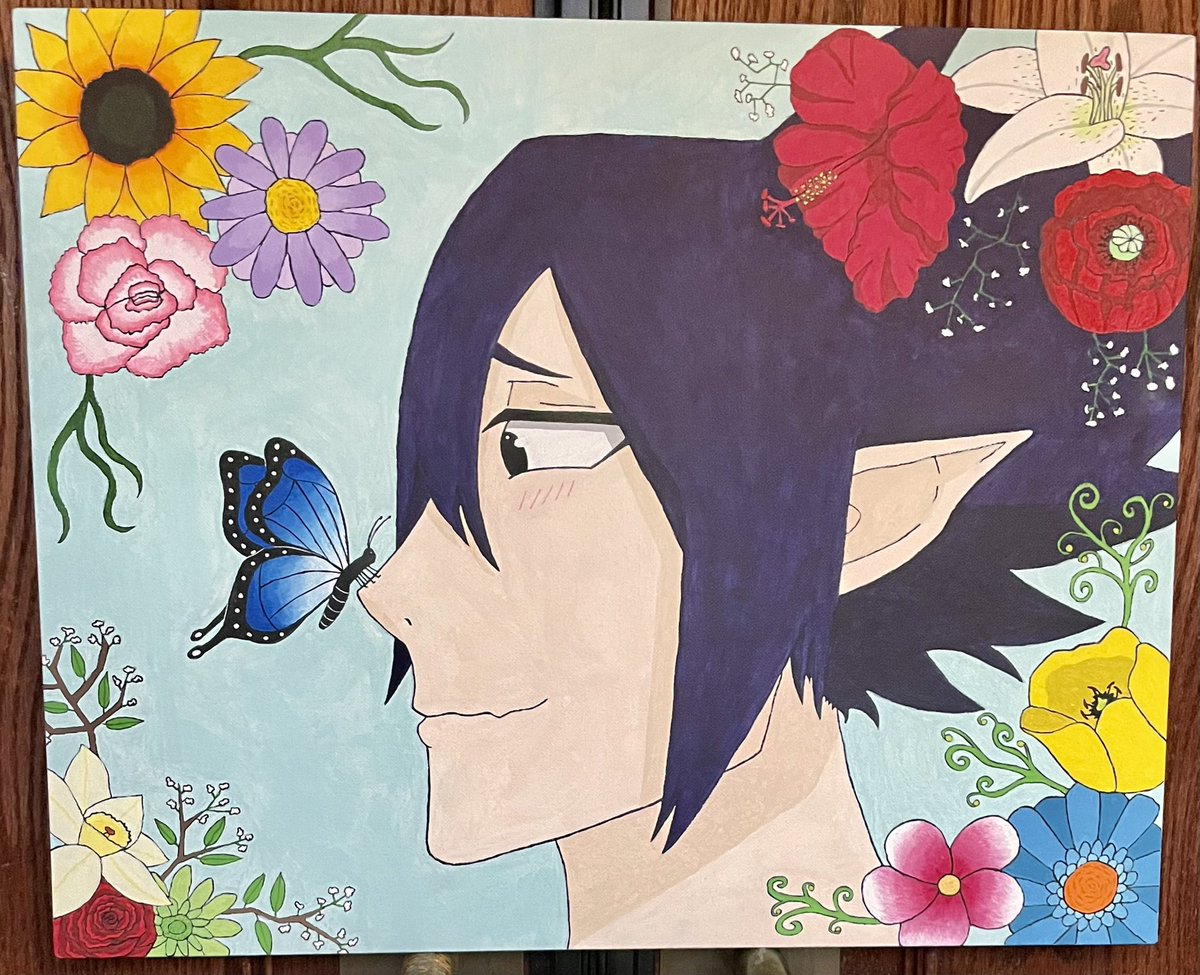 Simp14Tamaki's tweet photo. @HeavenlyTape I’m really proud of this piece. Especially the butterfly. I hope you all like it as much as I do. https://t.co/qhVzq7aS1e