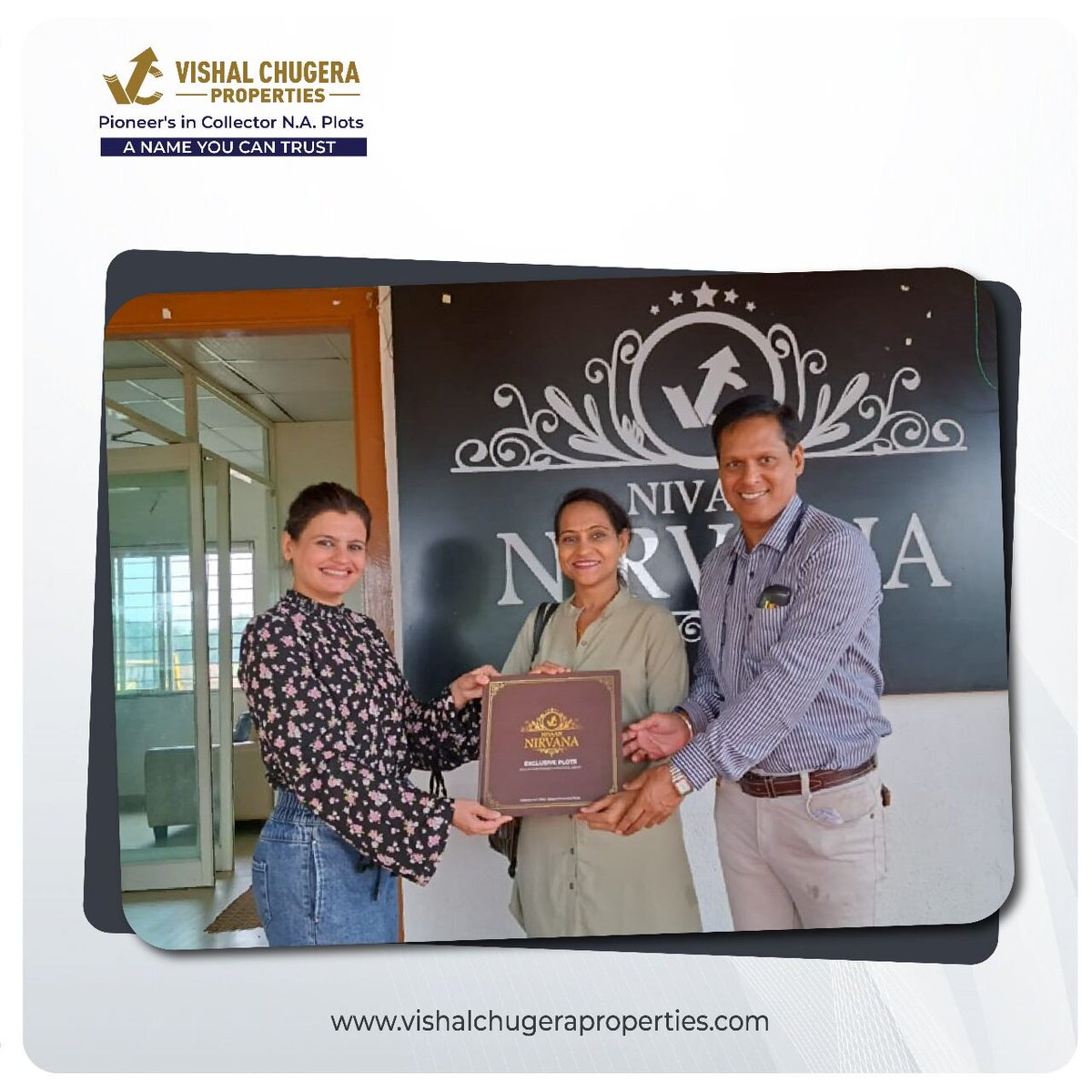VishalPvt's tweet image. Welcome to Vishal Chugera Properties Family !

Congratulations to Mr and Mrs Bagade for booking plot no 87 at Nivaan Nirvana

#newbooking #punerealestate #plotting #vishalchugeraproperties #nivaannirvana