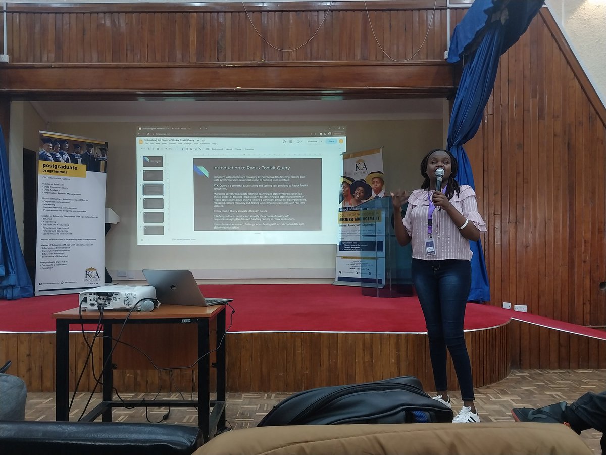 Unleashing the power of Redux Toolkit Query by <a href="/Wanjiku_MM/">Wanjiku Maina.</a> 

RTK query is a powerful data caching and fetching tool that simplifies how we load the data in our application
#RenderCon