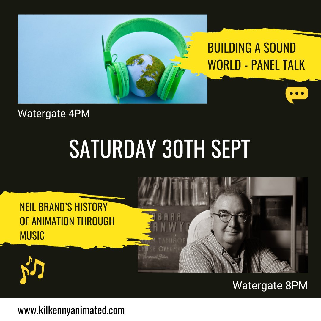 And just like that it's already DAY TWO of Kilkenny Animated: The Sound of Animation - and we've got a whopper of a day today. 

Check out kilkennyanimated.com for the full programme!

#Kilkenny #festival #animationireland #thesoundofanimation #kilkennyanimated