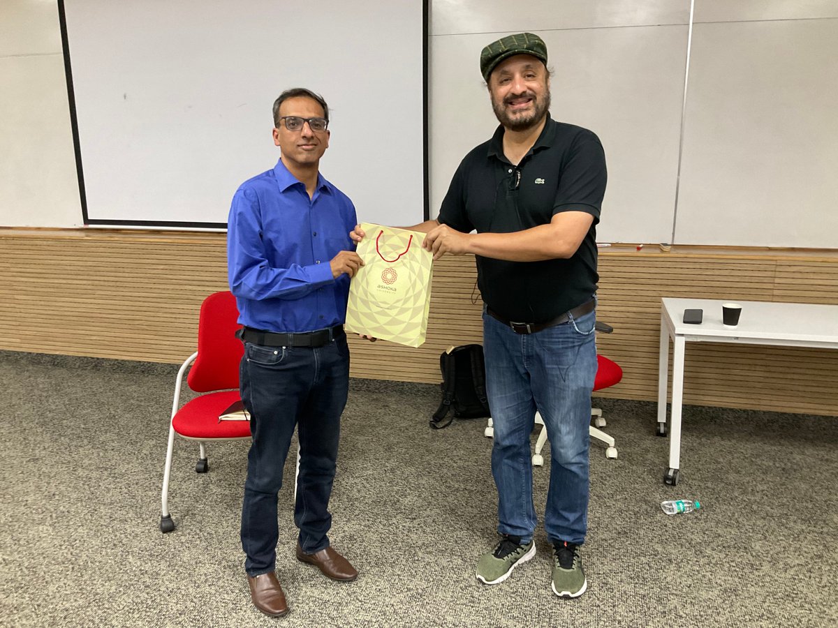 We recently had <a href="/SudhirTiwari_/">Sudhir Tiwari</a>, Managing Director India at <a href="/thoughtworksIN/">Thoughtworks India</a>, as a guest lecturer shedding light on GenAI blackbox in core industries like #Software, #Banking and more.

Enriching discussions in our ongoing #GenerativeAI course at <a href="/AshokaUniv/">Ashoka University</a>.

#GenAI #GuestLecture