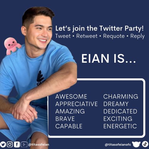 Need a tag booster? Reply with tag!

DASHING EIAN RANCES
#EianRances
