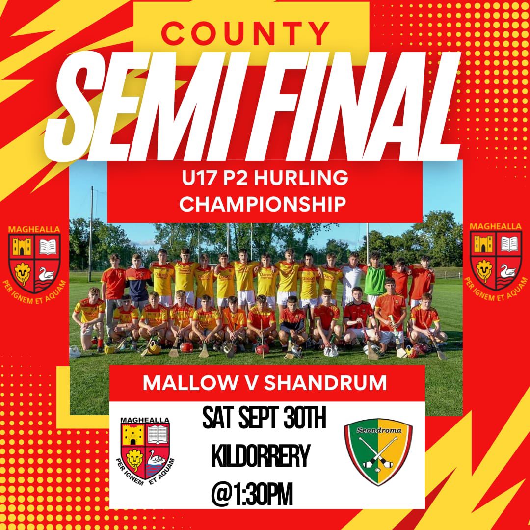 <a href="/carrigoon/">Mallow GAA</a> <a href="/mallow_juv_gaa/">Mallow Juvenile GAA</a> <a href="/MallowCamogie/">Mallow Camogie</a> <a href="/LgfaMallow/">Mallow LGFA</a> <a href="/DanosSupervalu/">Danos Supervalu</a> @BJRYAN1977

PLEASE NOTE CHANGE OF VENUE FOR TODAYS MATCH now on in Kildorrery