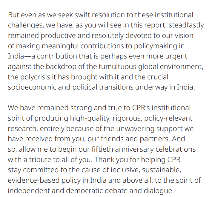 Yamini Aiyar (@aiyaryamini) on Twitter photo Despite formidable challenges <a href="/CPR_India/">Centre for Policy Research</a> has stayed stay true to its mission of producing rigorous research & contributing to democratic debate. This years annual report is a tribute to all our friends whose support has empowered us to keep going.cprindia.org/wp-content/upl… Despite formidable challenges <a href="/CPR_India/">Centre for Policy Research</a> has stayed stay true to its mission of producing rigorous research & contributing to democratic debate. This years annual report is a tribute to all our friends whose support has empowered us to keep going.cprindia.org/wp-content/upl…