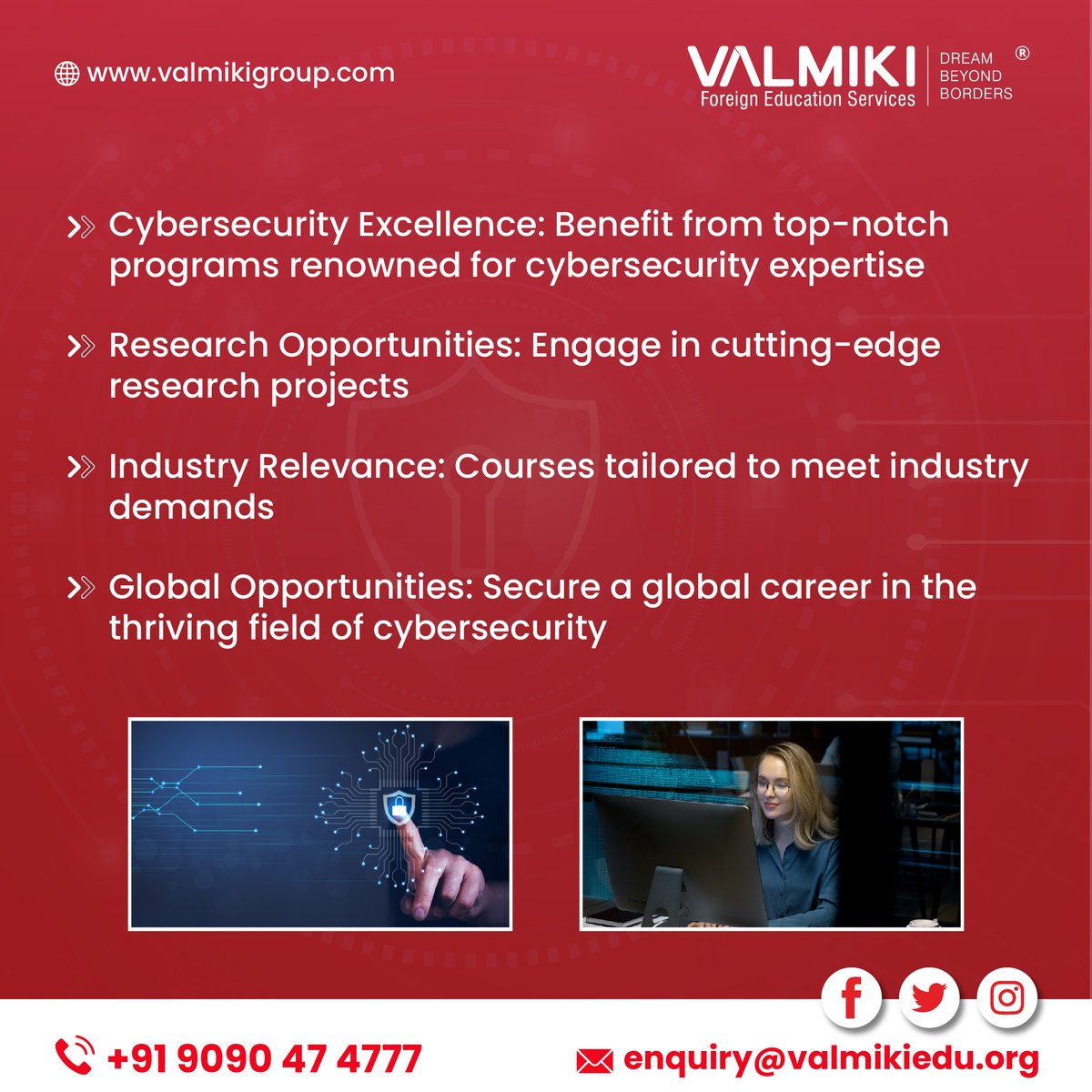 valmikitweet's tweet image. Secure your future with a Master's in Cybersecurity from the UK. Explore world-class programs and safeguard your career.
bit.ly/3CFL5Dn
#ValmikiGroup #CybersecurityMasters #HigherEducation #UKEducation #studyabroad #abroadeducationalservices #Hyderabad