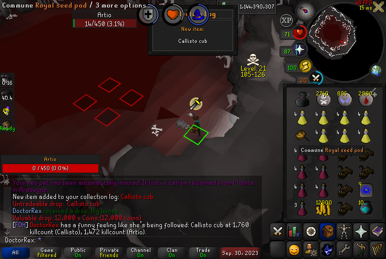 PersonalRex's tweet image. #37 3/3 wildy demi boss pets