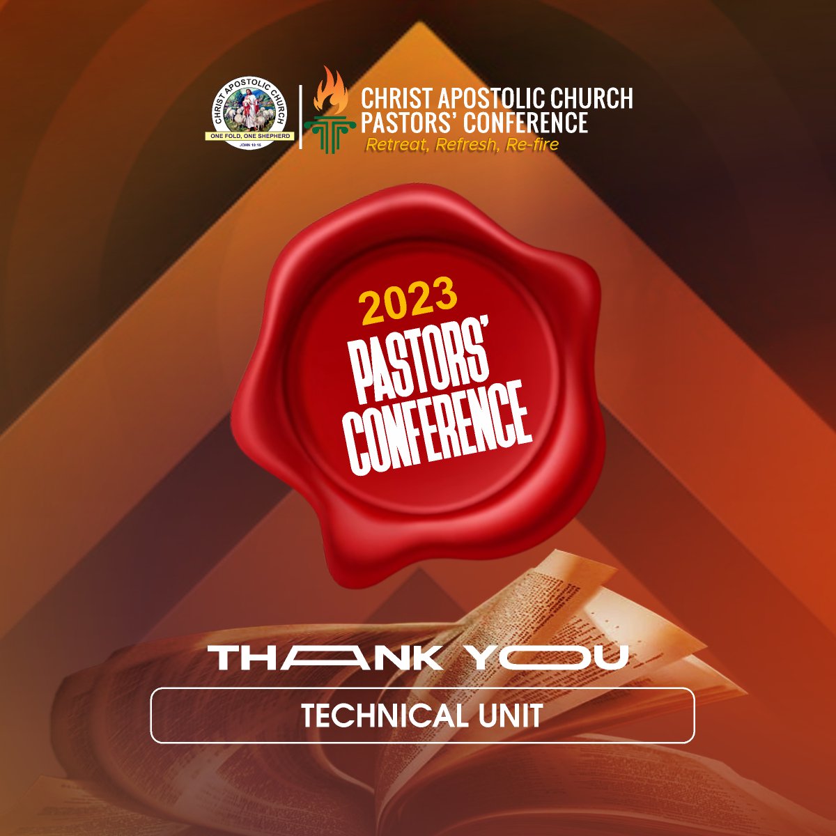 PastorSOOladele's tweet photo. I want to express our gratitude to the team of volunteers across several units that made the 2023 Pastors Conference a huge success.  The Lord will bless you indeed.

#ThankYou 
#ChristApostolicChurch
#PastorsConference
#Retreat
#Refresh
#Refire

1/7 https://t.co/Hm09n47HE0