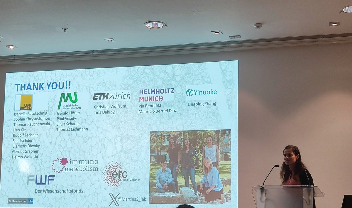 Great short talk by my supervisor <a href="/MartinaS_lab/">Schweiger_lab</a> at the <a href="/CancerCachexia/">Cancer Cachexia Society</a> Conference in Edinburgh 👏🏻! 
#CCS23 #CancerCachexia
<a href="/sfb_immunomet/">SFB Immunometabolism</a>