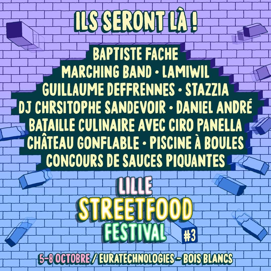 Le Lille Street Food Festival ça commence jeudi prochain à <a href="/euratechnologie/">EuraTechnologies</a> !

Et voilà le programme 👇👇