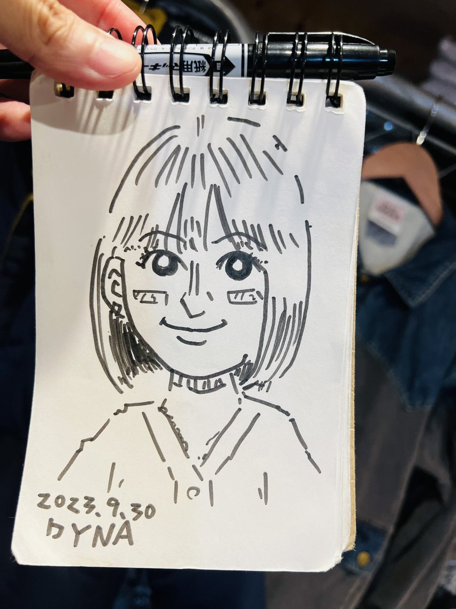 今日も楽しいheadgoonie showroom でした!久しぶりに描いてもらう側!!! 
