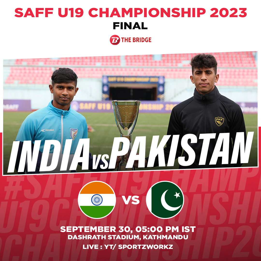 The #BlueColts takes on Pakistan for the #U19SAFF2023 trophy🏆

#IndianFootball⚽️ | #PAKIND