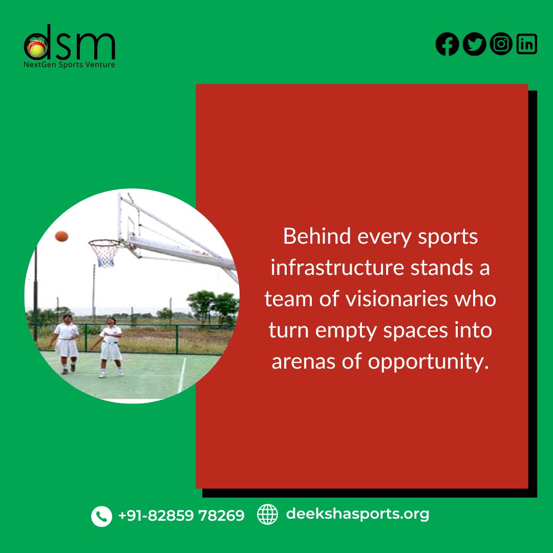 DeekshaSports's tweet photo. Behind every sports infrastructure stands a team of visionaries who turn empty spaces into arenas of opportunity.

Contact us today: 082859 78269 
Visit: https://t.co/LkmVF9n5cM

#ProjectSuccess #SportsInfra #schoolsportsinfra #schoolsports #sportsconsultant #sportsconsultancy https://t.co/4psqAFWWUc