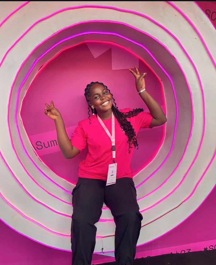 Jummie_jk's tweet photo. A Queen on pink😍
#SCASummit23 @SCAOAU @SheCodeAfrica https://t.co/jG8WF9yELm