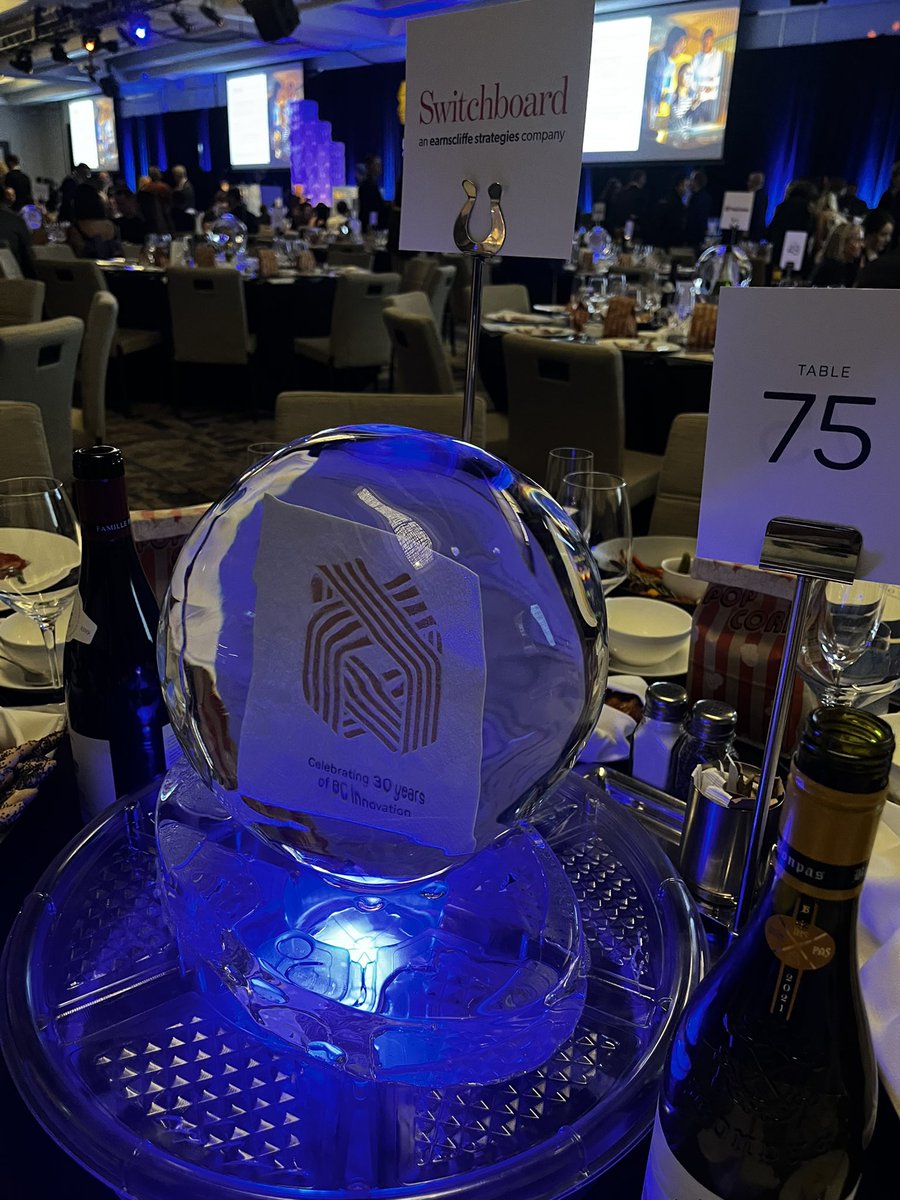 carlingdick's tweet photo. A great evening with the @wearebctech community. Extra shoutout for the very cool centre pieces - and that should mean a lot coming from a former event planner! #2023BCTIAs https://t.co/gDhahBAJTL