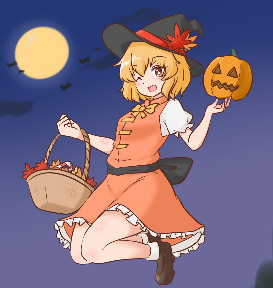 秋静葉 「Skebご依頼で描きました ハロウィン静葉お姉ちゃん 」|いすぃのイラスト