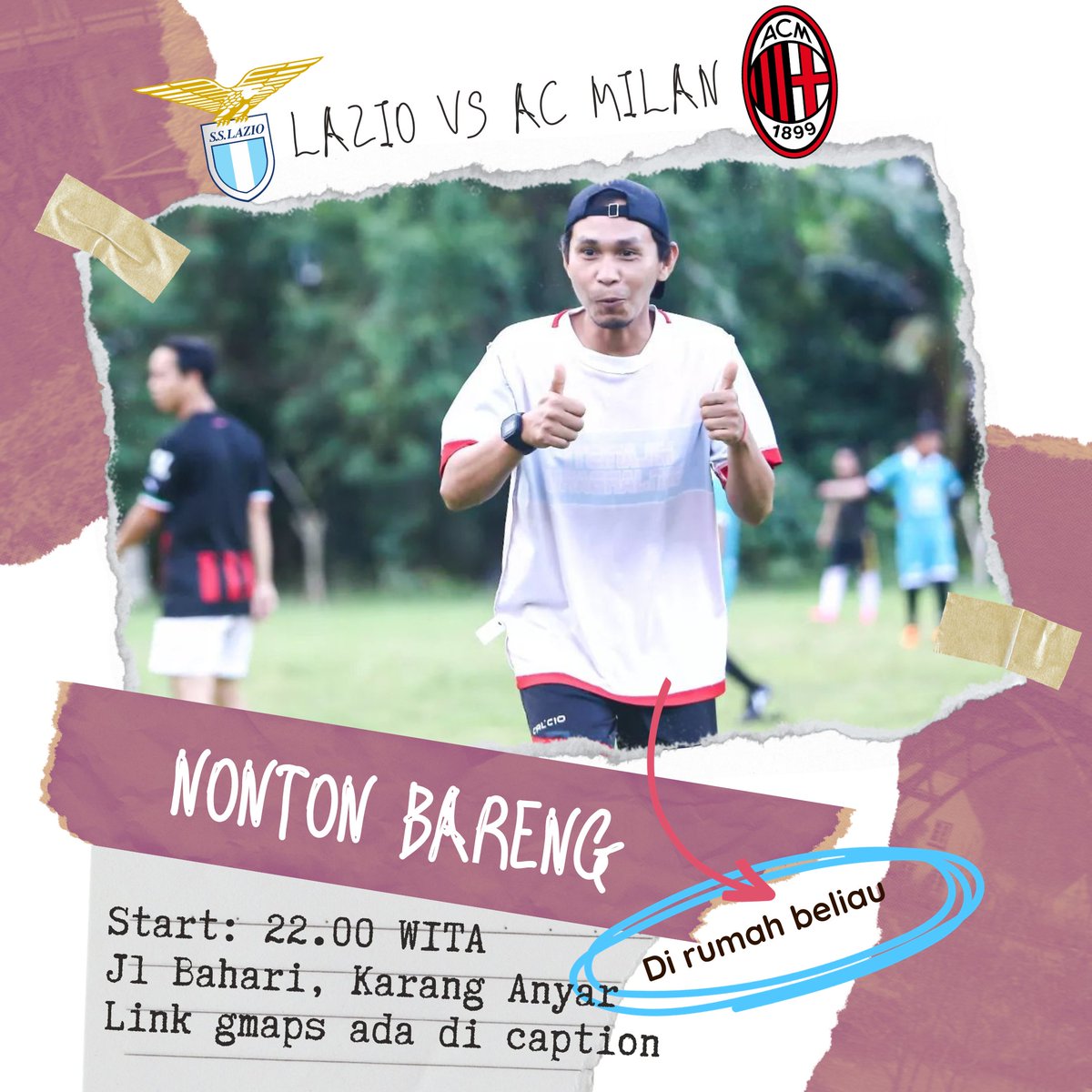 Nobar malam ini

Alamat: maps.app.goo.gl/NALs6VQ52QhmUf…

Cc: <a href="/MilanistiOrId/">Milanisti Indonesia</a>

#milanistiIndonesia #milanistibanjarbaru #acmilan #banjarbaru #RugiKadaUmpat