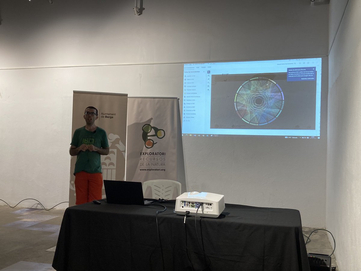 ExploratoriRN's tweet photo. A la #NitRecercaCAT23 a Berga ha tingut lloc la Microxerrada d’Aaron Call de @BSC_CNS i Laura Cutando de @INC_UAB amb un ple absolut al Claustre de Sant Francesc @AjuntamentBerga https://t.co/STvLumMTwK