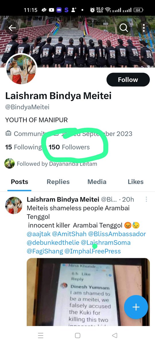 proweezy2's tweet photo. Please Stop Following This Account: https://t.co/7n0ktfq0ZH
#FakeAcoount
#KukiAtrocities
#SaveMeiteiSaveManipur https://t.co/otg6myKjk8