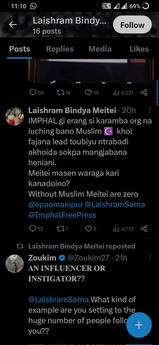 proweezy2's tweet photo. Please Stop Following This Account: https://t.co/7n0ktfq0ZH
#FakeAcoount
#KukiAtrocities
#SaveMeiteiSaveManipur https://t.co/otg6myKjk8