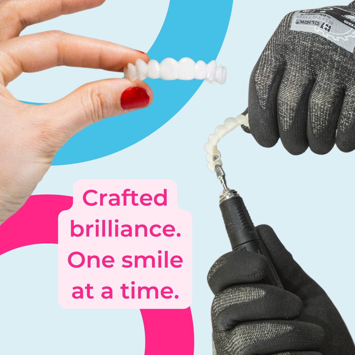 instasmile's tweet image. Our skilled technicians handcraft and thoroughly inspect EVERY instasmile clip-on veneer, guaranteeing that only the finest quality smiles are delivered to our customers.

#CustomSmile #SmileConfidence #DentalSolutions #HandCrafted